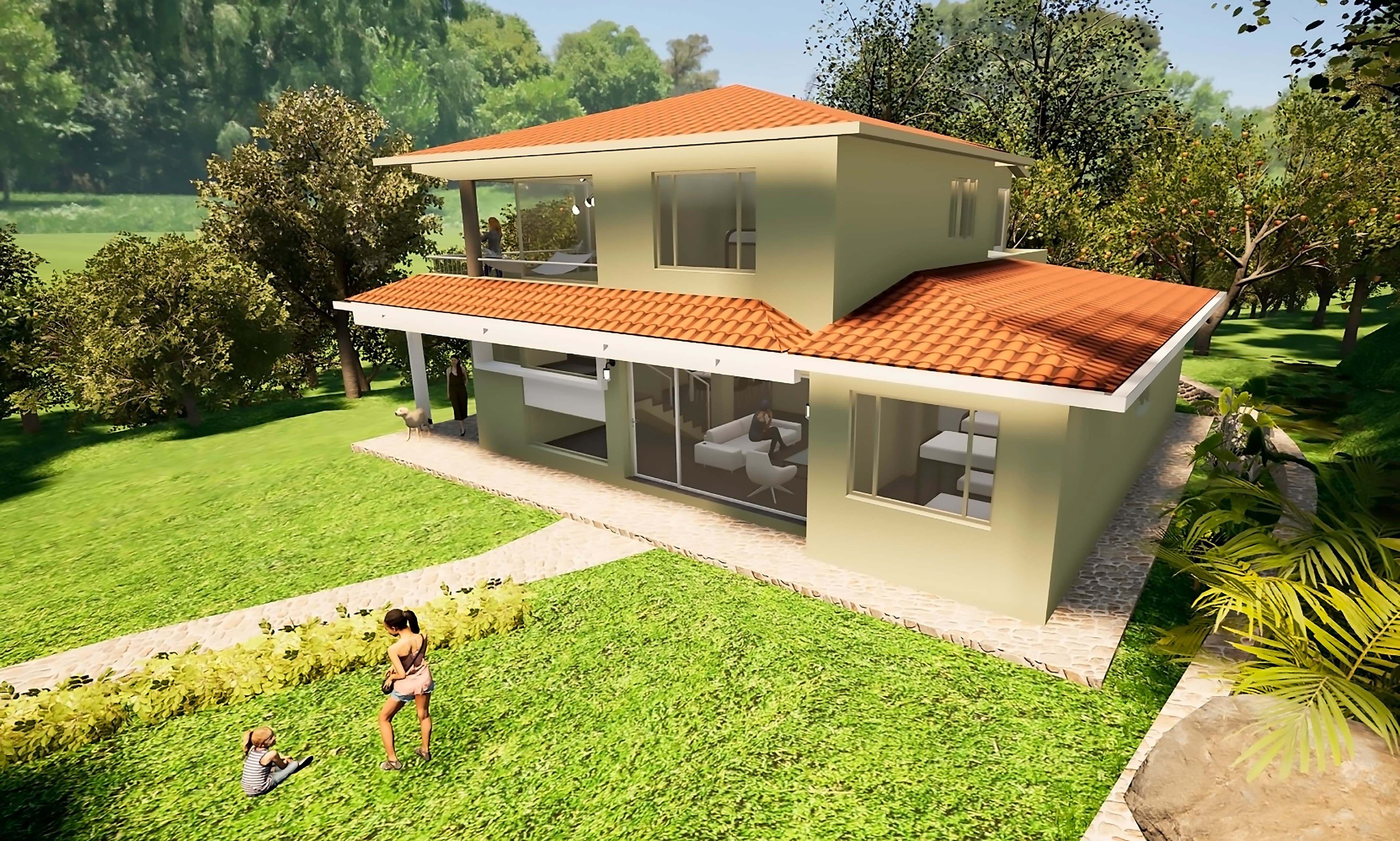 Vivienda campestre con cubierta en teja en Cundinamarca