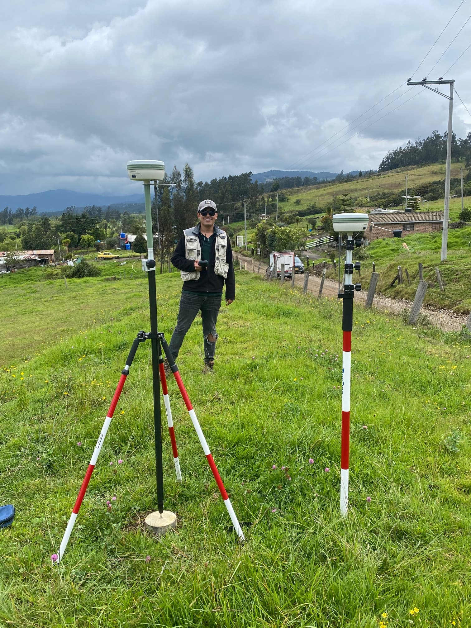 Levantamiento topográfico rural con estación total