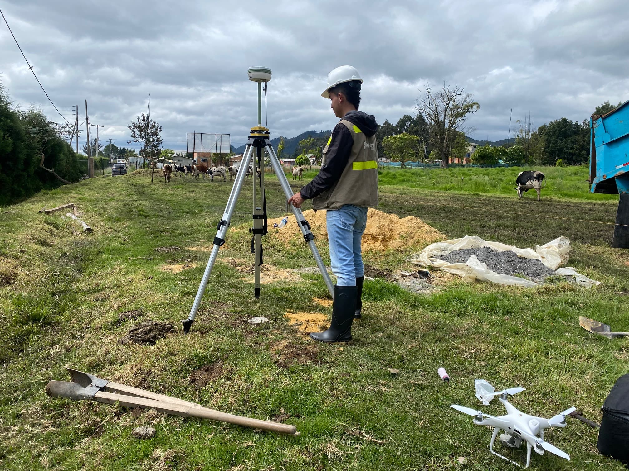Levantamiento GPS/GNSS en zona rural de Cundinamarca